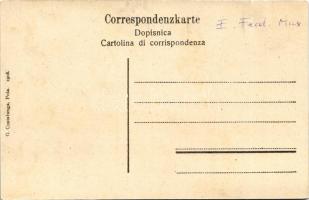 SMS ADRIA osztrák-magyar haditengerészet csatahajója, mellette SMS Feuerspeier és SMS Ferdinand Max ...