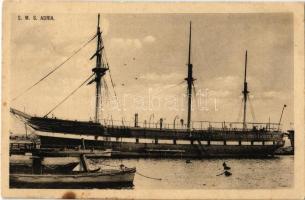 K.u.K. Kriegsmarine, SMS ADRIA (ex Radetzky II) Schraubenfregatte / SMS ADRIA az Osztrák-Magyar Haditengerészet csavaros fregattja / Austro-Hungarian Navy screw frigate. Phot. A. Beer, F.W. Schrinner Pola 1913. (fl)