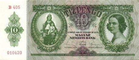 1936. 10P (5x) egymás utáni sorszámokkal T:I(többség),II(1db)