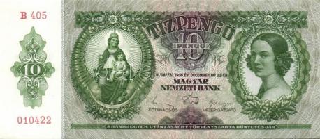 1936. 10P (5x) egymás utáni sorszámokkal T:I(többség),II(1db)