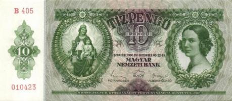 1936. 10P (5x) egymás utáni sorszámokkal T:I(többség),II(1db)