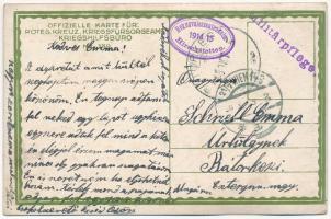 1915 Eine überraschte Alpini-Patrouille. Offizielle Karte für Rotes Kreuz, Kriegsfürsorgeamt Kriegsh...