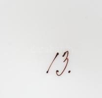 Üveg váza angyalos jelenettel. Formába öntött Részben kézzel festett, hibátlan 37 cm