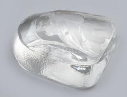 Pandás kristály levélnehezék. Skandináv. Hibátlan 12 cm