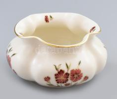 Zsolnay virág mintás porcelán tálka. Kézzel festett, jelzett, hibátlan 13 cm