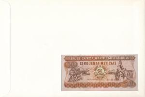 Mozambik 1983. 50M felbélyegzett borítékban, bélyegzéssel T:UNC 
Mozambique 1983. 50 Meticais in en...