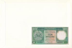 Hongkong 1986. 10D borítékban, alkalmi bélyeggel és bélyegzésekkel T:UNC
Hong Kong 1986. 10 Dollars...