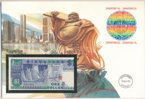 Szingapúr 1987. 1D felbélyegzett borítékban, bélyegzéssel T:UNC Singapore 1987. 1 Dollar in envelope with stamp and cancellation C:UNC