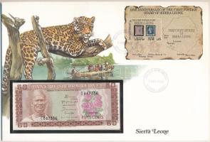 Sierra Leone 1984. 50c felbélyegzett borítékban, bélyegzéssel T:UNC Sierra Leone 1984. 50 Cents in envelope with stamp and cancellation C:UNC