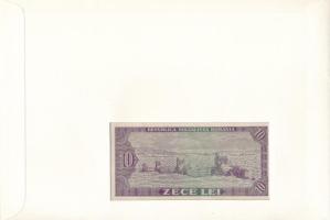 Románia 1966. 10L felbélyegzett borítékban, bélyegzéssel T:UNC
Romania 1966. 10 Lei in envelope wit...