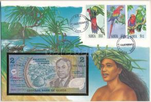 Szamoa 1990. 2T felbélyegzett borítékban, bélyegzéssel T:UNC  Samoa 1990. 2 Tala in envelope with stamp and cancellation C:UNC