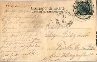 1907 K.u.K. Kriegsmarine S.M.S. Saida Korvette / SMS SAIDA cs. és kir. haditengerészeti korvettje / ...