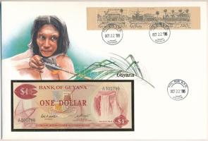 Guyana 1983. 1$ felbélyegzett borítékban, bélyegzéssel T:UNC Guyana 1983. 1 Dollar in envelope with stamp and cancellation C:UNC