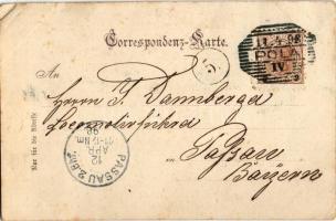 1898 (Vorläufer) K.u.K. Kriegsmarine S.M.S. DONAU Korvette / SMS Donau cs. és kir. haditengerészeti ...