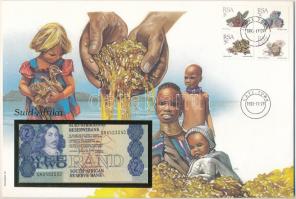 Dél-Afrika DN (1990) 2R felbélyegzett borítékban, bélyegzéssel T:UNC 
South-Afrika ND (1990) 2 Rand...