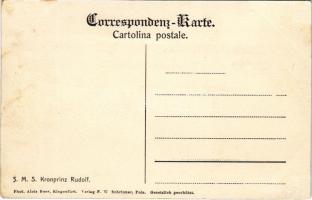 SMS Kronprinz Erzherzog Rudolf az Osztrák-Magyar Haditengerészet Kronprinz-osztályú pre-dreadnought ...