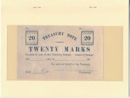 Német Új-Guinea 1899-1914. 5M-100M, összesen 5xklf, hátoldalán sorszámozott bankjegyreplika, -másola...