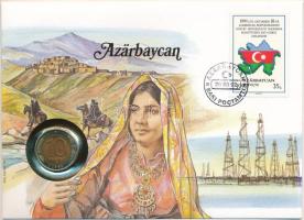 Szovjetunió 1991. 10R Bi Azerbajdzsán bélyeges érmés borítékon, német nyelvű ismertetővel T:AU  Soviet Union 1991. 10 Rubles Bi in Azerbaijan envelope with stamp with description in German C:AU