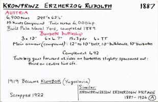 SMS Kronprinz Erzherzog Rudolf az Osztrák-Magyar Haditengerészet Kronprinz-osztályú pre-dreadnought ...