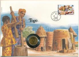 Togo 1987. 5Fr felbélyegzett borítékban, bélyegzéssel, német nyelvű leírással T:UNC  Togo 1987. 5 Franc in envelope with stamp and cancellation, with German description C:UNC