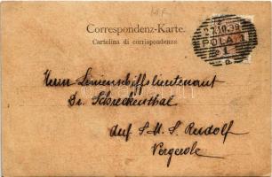 1899 (Vorläufer) Pola, K.u.K. Kriegsmarine Marine Casino / Osztrák-magyar haditengerészeti kaszinó. ...