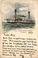 1905 Quaernero, K.u.K. Kriegsmarine SMS Kronprinzessin Erzherzogin Stephanie (later SMS Ersatz Gamma). A. Reinhards Verlag Fiume s: R. Hochberg