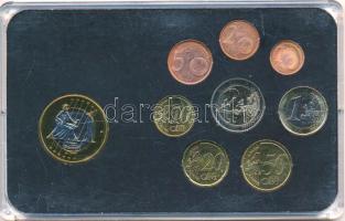 Ciprus 2008. 1c-2E (8xklf) forgalmi összeállítás műanyag dísztokban + 2003. 1E próbaveret T:UNC,AU C...