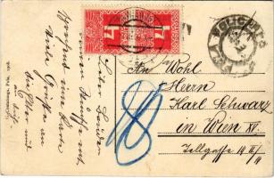 1909 Pola, SMS Bellona az Osztrák-Magyar Haditengerészet uszály laktanyája a kikötőben / K.u.K. Krie...