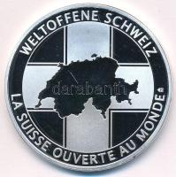 Svájc DN "1000.-banknote seit 2010" ezüstözött fém emlékérem 1000Fr svájci bankjegy multic...