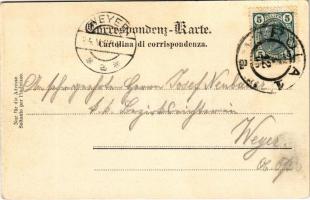 1905 Pola, SMS Bellona az Osztrák-Magyar Haditengerészet uszály laktanyája a matrózoknak a kikötőben...