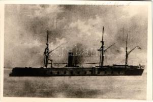 SMS KAISER MAX osztrák-magyar haditengerészet páncélos fregattja / K.u.K. Kriegsmarine / Austro-Hungarian Navy armored frigate - modern photo of K.u.K. Marine-Bildarchiv Bild Nr. 77.