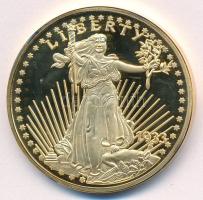 Amerikai Egyesült Államok 2002. aranyozott Cu-Ni emlékérem az 1933-as 20$ alapján, "COPY" ...