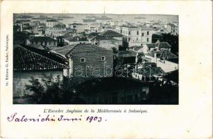 1903 Thessaloniki, Saloniki, Salonica, Salonique; L'Escadre Anglaise de la Méditerranée / the English Mediterranean Squadron. G. Bader (fl)