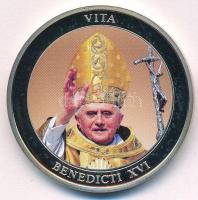 Vatikán DN XVI. Benedek multicolour fém emlékérem (40mm) T:PP Vatican ND Benedict XVI multicolour metal commemorative medallion (40mm) C:PP