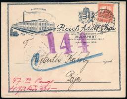 1931 Reich Adolf és fiai zsinór és paszomány gyár fejléces boríték