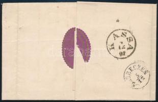 1868 5kr levélen / on cover "MECZENZÉF"
