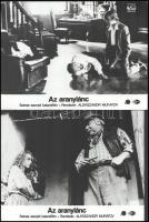 cca 1986 ,,Az aranylánc" című szovjet kalandfilm jelenetei és szereplői, 6 db vintage produkciós filmfotó ezüst zselatinos fotópapíron, a használatból eredő (esetleges) kisebb hibákkal, 18x24 cm