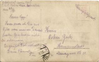 Zelenika, SMS KAISER MAX osztrák-magyar haditengerészet páncélos fregattjának gőzbárkája matrózokkal...