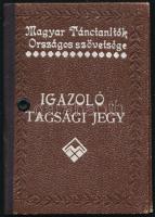 1925 Magyar Tánctanítók Országos Szövetsége igazoló tagsági jegy, fényképes, Róka Gyula (1876-1972) ...