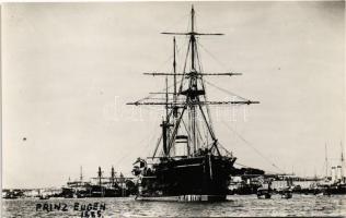 SMS PRINZ EUGEN Osztrák-Magyar Haditengerészet pre-dreadnought csatahajója 1895-ben / K.u.K. Kriegsmarine Linienschiffe / Austro-Hungarian Navy ironclad warship in 1895. Foto: Privat-Archiv U. Schreier, Berlin - reprint