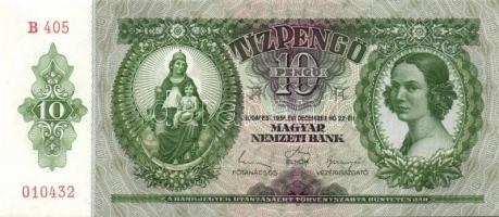 1936. 10P (3x) egymás utáni sorszámokkal T:I