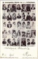 1901 Wien, Vienna, Bécs; Die hervorragendsten Mitglieder des k. k. Hofburgtheaters / actors, actresses of the Hof-burgtheater. Phillip & Kramer, "Osterr. Illustr. Zeitung" Nr. 16.