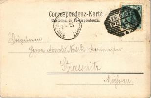 1902 Pola, K.u.k. Kriegsmarine Kriegshafen / SMS Erzherzog Albrecht osztrák-magyar páncélos csatahaj...