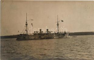 SMS TEGETTHOFF az Osztrák-Magyar Haditengerészet Tegetthoff-osztályú csatahajója / K.u.K. Kriegsmarine / SMS Tegetthoff, Austro-Hungarian Navy Tegetthoff-class battleship. photo (fl)