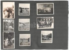 1941 Madách gimnázium cserkész csapata Erdélyben kartonon / Scout team of the Madách high school in Transylvania 9 photos 6x4 cm