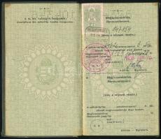 1938 Keményfedeles útlevél / Hungarian passport