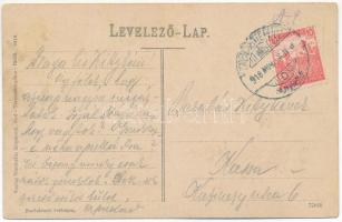 1918 Trencsénteplic-fürdő, Kúpele Trencianske Teplice; villamos vasút fő állomása, villamos, Werthei...