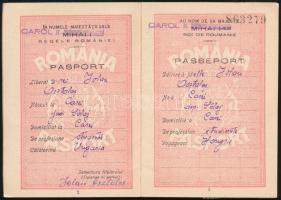 1931 Román útlevél idegeneknek a feleség fényképével is / Romanian passport for strangers