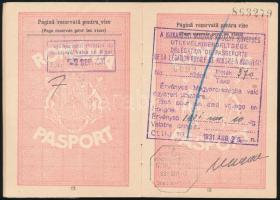 1931 Román útlevél idegeneknek a feleség fényképével is / Romanian passport for strangers