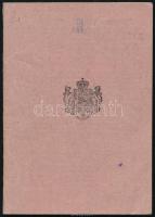 1931 Román útlevél idegeneknek a feleség fényképével is / Romanian passport for strangers